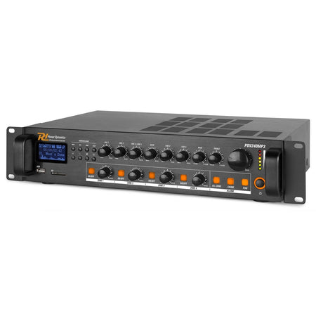 Power Dynamics PDV240MP3 - PA Mixer Amplifier 240W/100V 4 zones - Tempo Shop