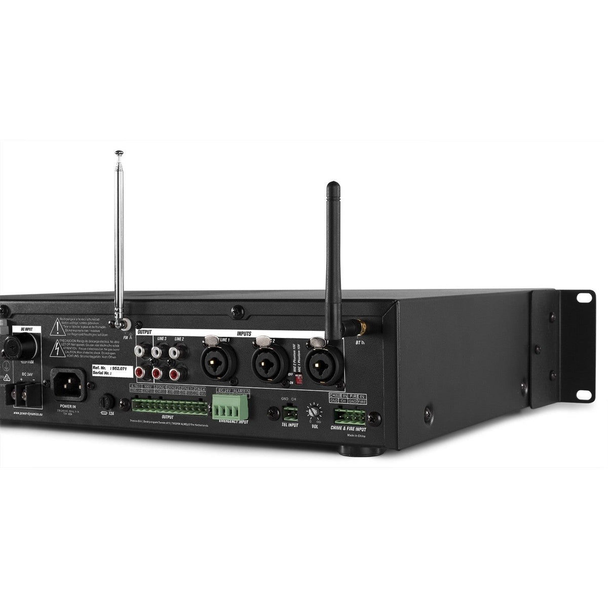 Power Dynamics PDV240MP3 - PA Mixer Amplifier 240W/100V 4 zones - Tempo Shop