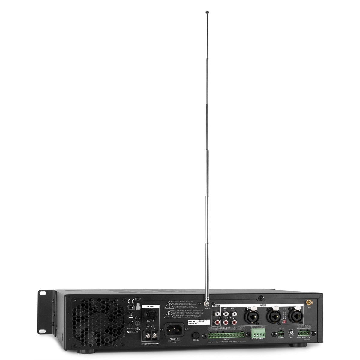 Power Dynamics PDV240MP3 - PA Mixer Amplifier 240W/100V 4 zones - Tempo Shop