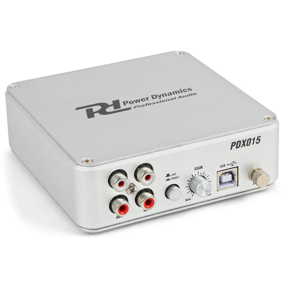 Power Dynamics PDX015 - USB Pre amplificador de Phono con Software - Tempo Shop