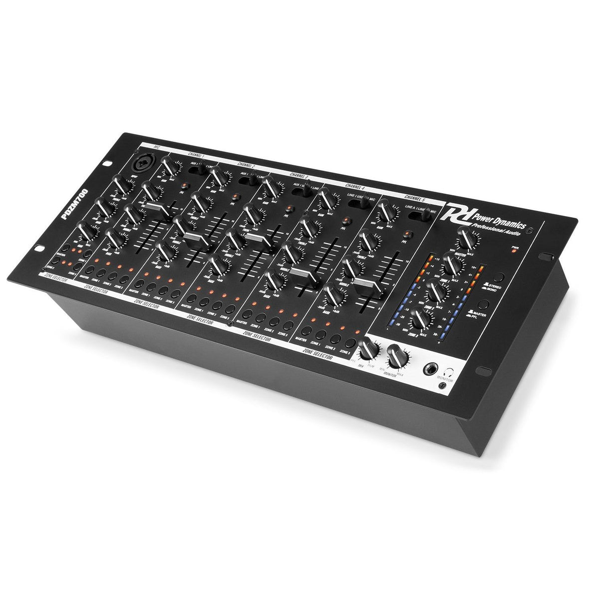 Power Dynamics PDZM700 - Mezclador instalación de 6 canales USB 4 zonas - Tempo Shop