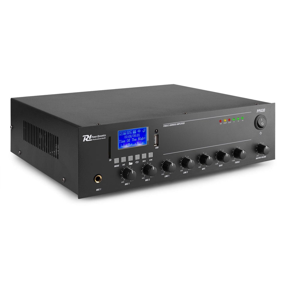 Power Dynamics PPA30 - Mezclador amplificador 100V - 30W - Tempo Shop
