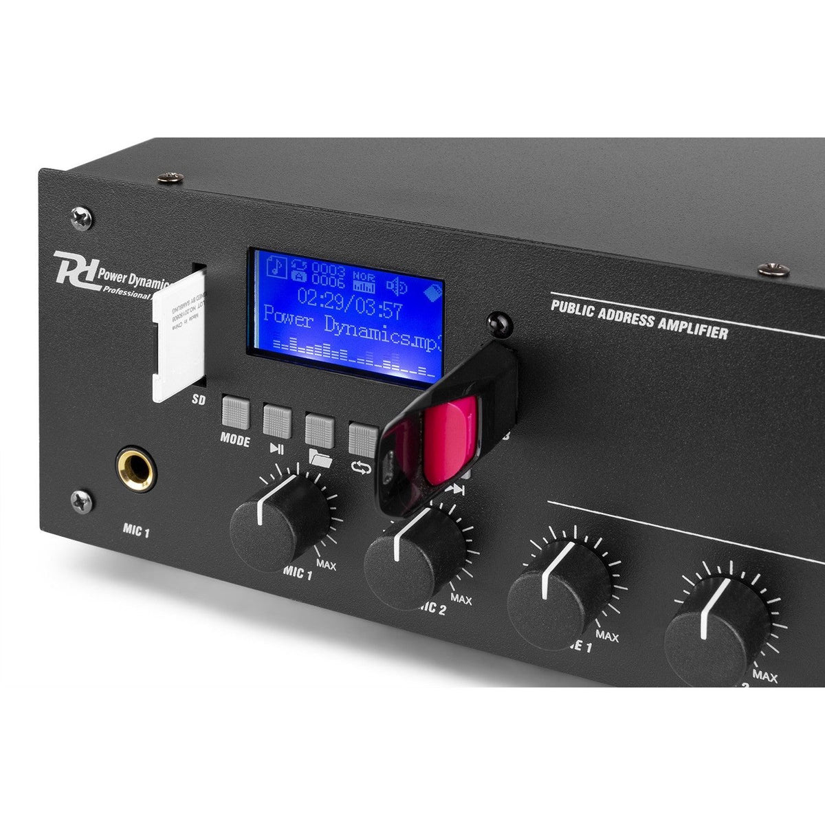 Power Dynamics PPA502 - Mezclador amplificador 100V - 50W 2 Zonas - Tempo Shop