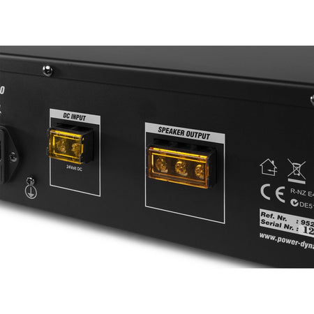 Power Dynamics PRM120 - Mezclador amplificador 100V 6 canales 120W - Tempo Shop