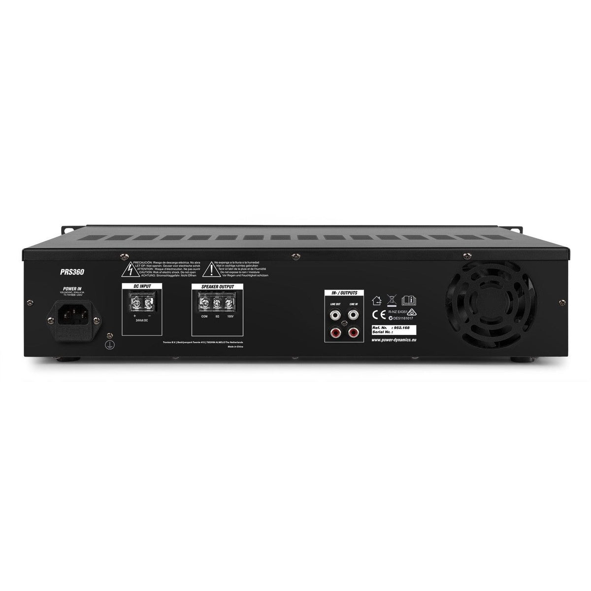 Power Dynamics PRS360 - Amplificador Booster de línea 100V / 360W - Tempo Shop