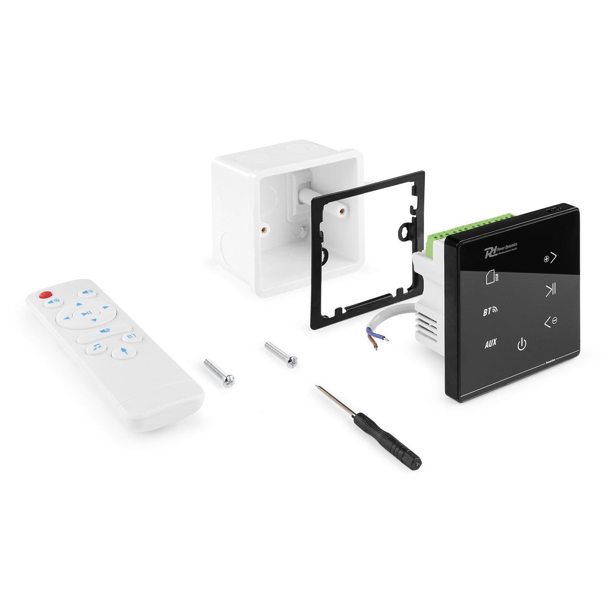 Power Dynamics Powerline A100B - Amplificador empotrable BT Negro - Tempo Shop