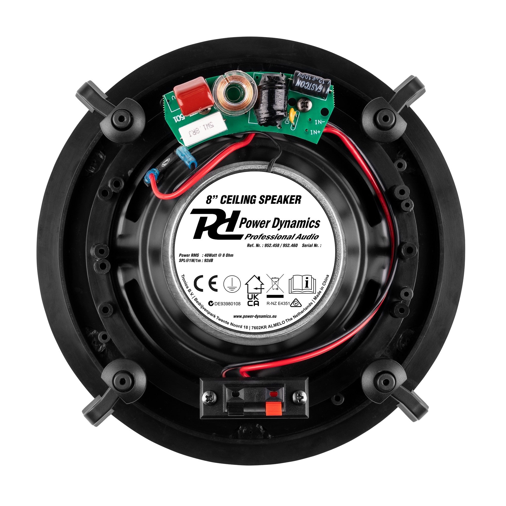 Power Dynamics Powerline A50BSet - Conjunto amplificador para empotrar en pared con 2 altavoces de techo - Tempo Shop