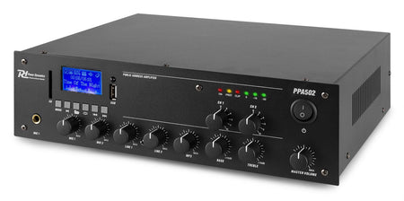 Power Dynamics PPA502 - Mezclador amplificador 100V - 50W 2 Zonas - Tempo Shop