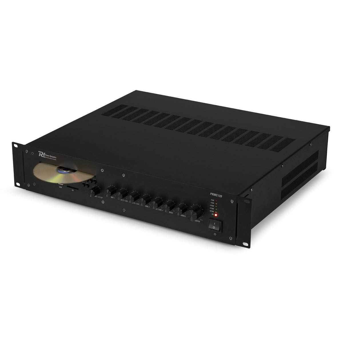 Power Dynamics PRC120 - 100V Amplificador mezclador con CD 120W - Tempo Shop