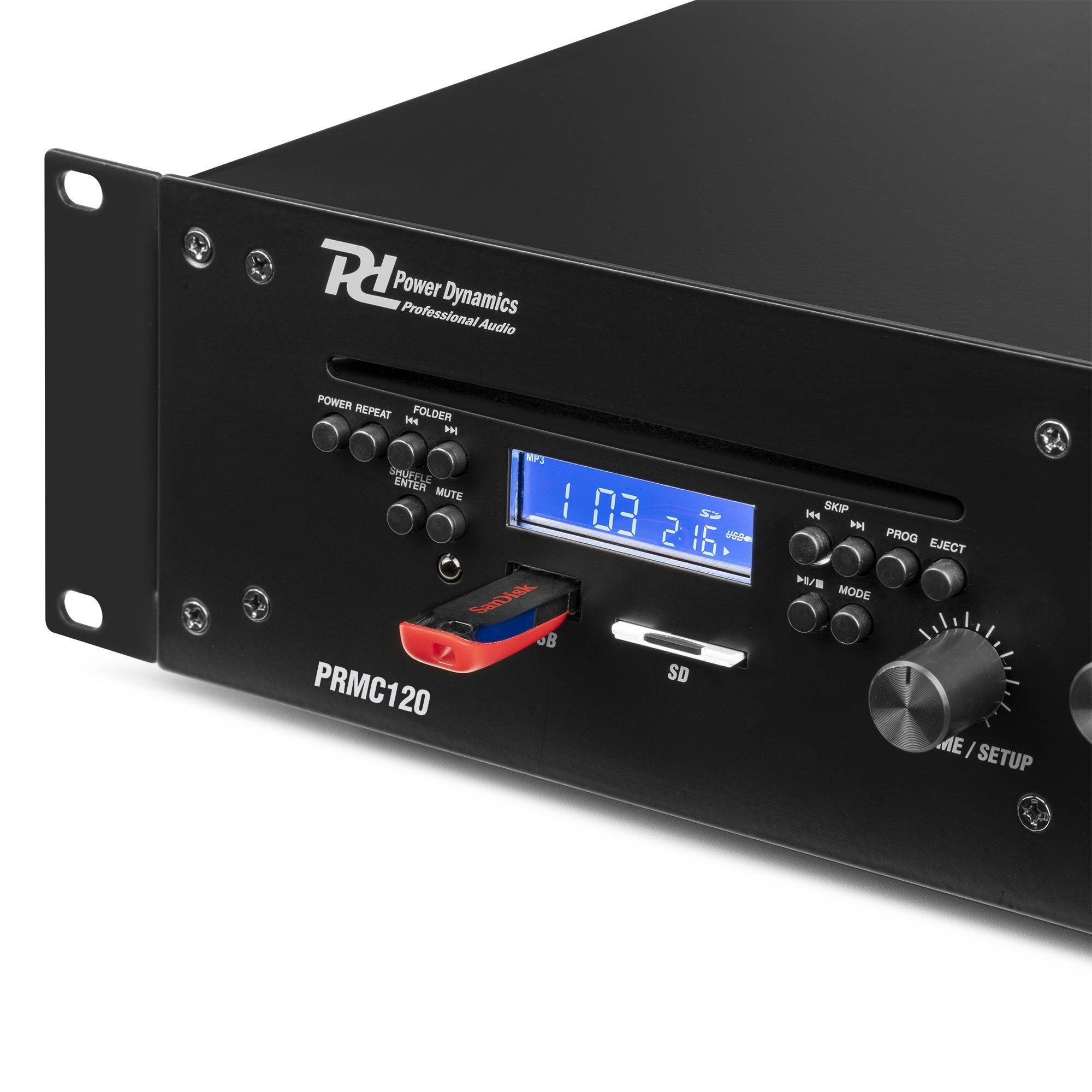 Power Dynamics PRC120 - 100V Amplificador mezclador con CD 120W - Tempo Shop