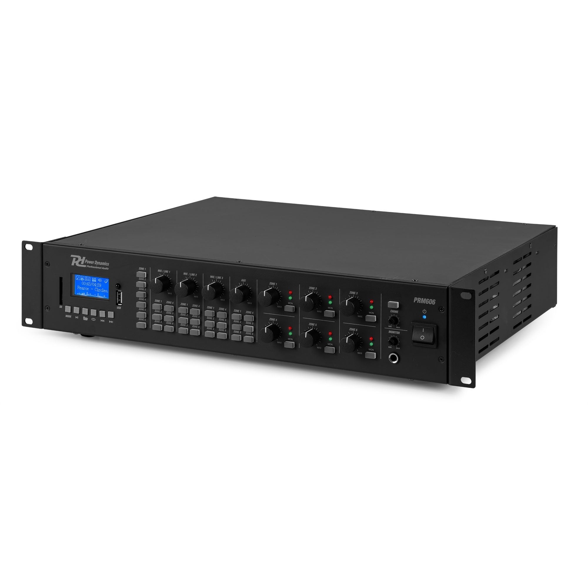 Power Dynamics PRM606 - Amplificador matrix de 6 Zonas 6 x 60W línea de 100v - Tempo Shop