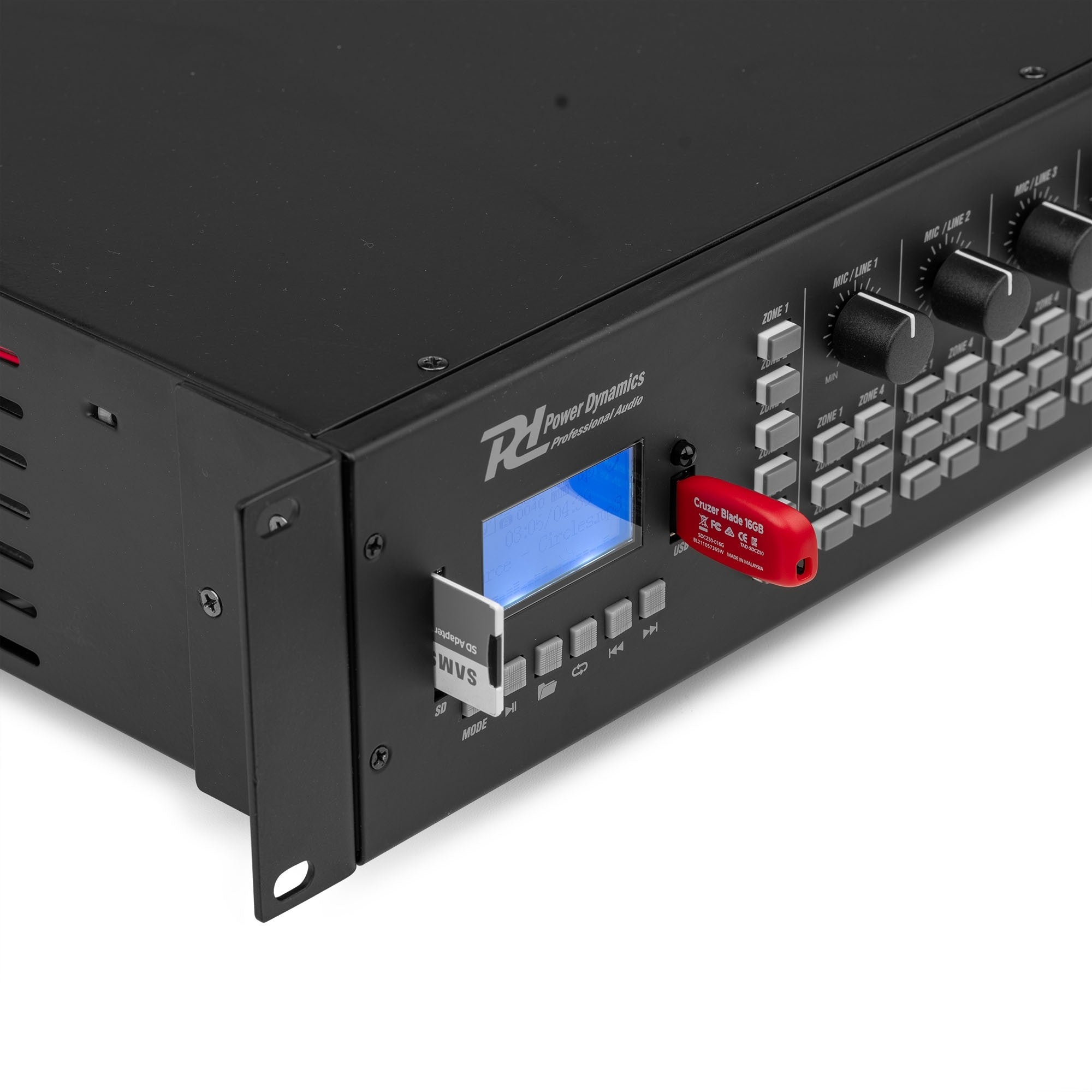 Power Dynamics PRM606 - Amplificador matrix de 6 Zonas 6 x 60W línea de 100v - Tempo Shop