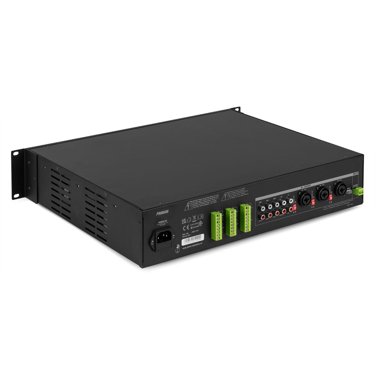 Power Dynamics PRM606 - Amplificador matrix de 6 Zonas 6 x 60W línea de 100v - Tempo Shop