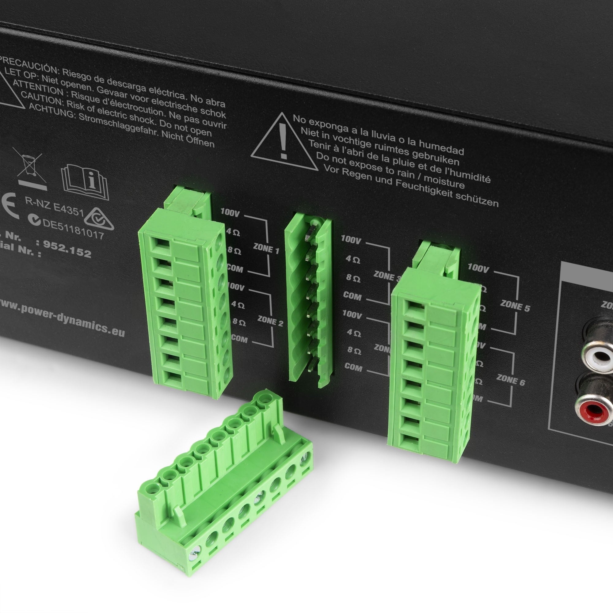 Power Dynamics PRM606 - Amplificador matrix de 6 Zonas 6 x 60W línea de 100v - Tempo Shop