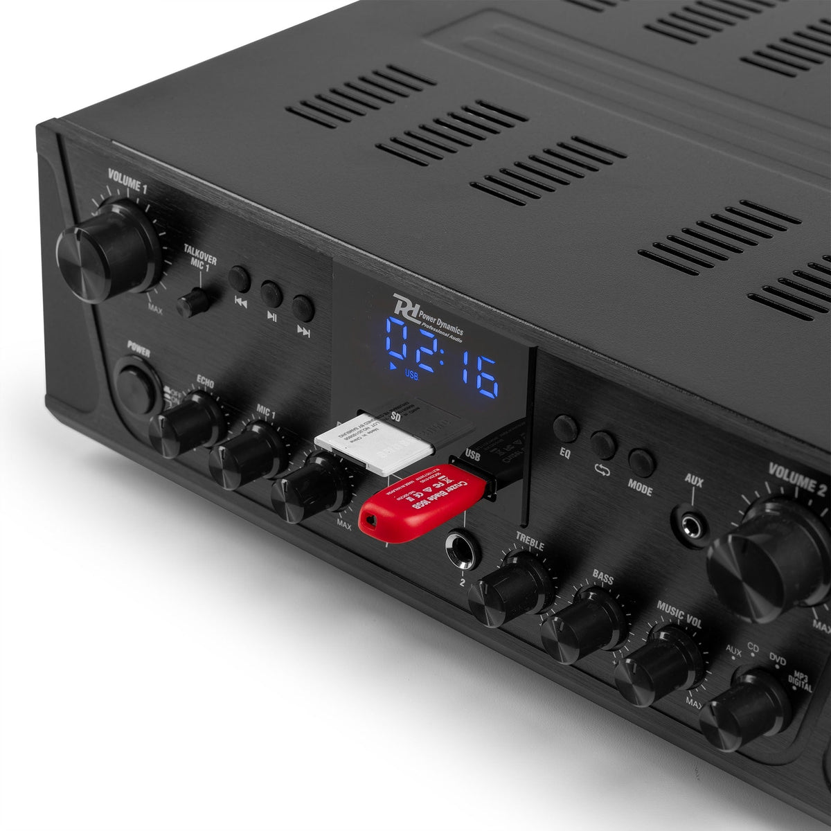 Power Dynamics PV220BT - Amplificador de audio 200W - Tempo Shop