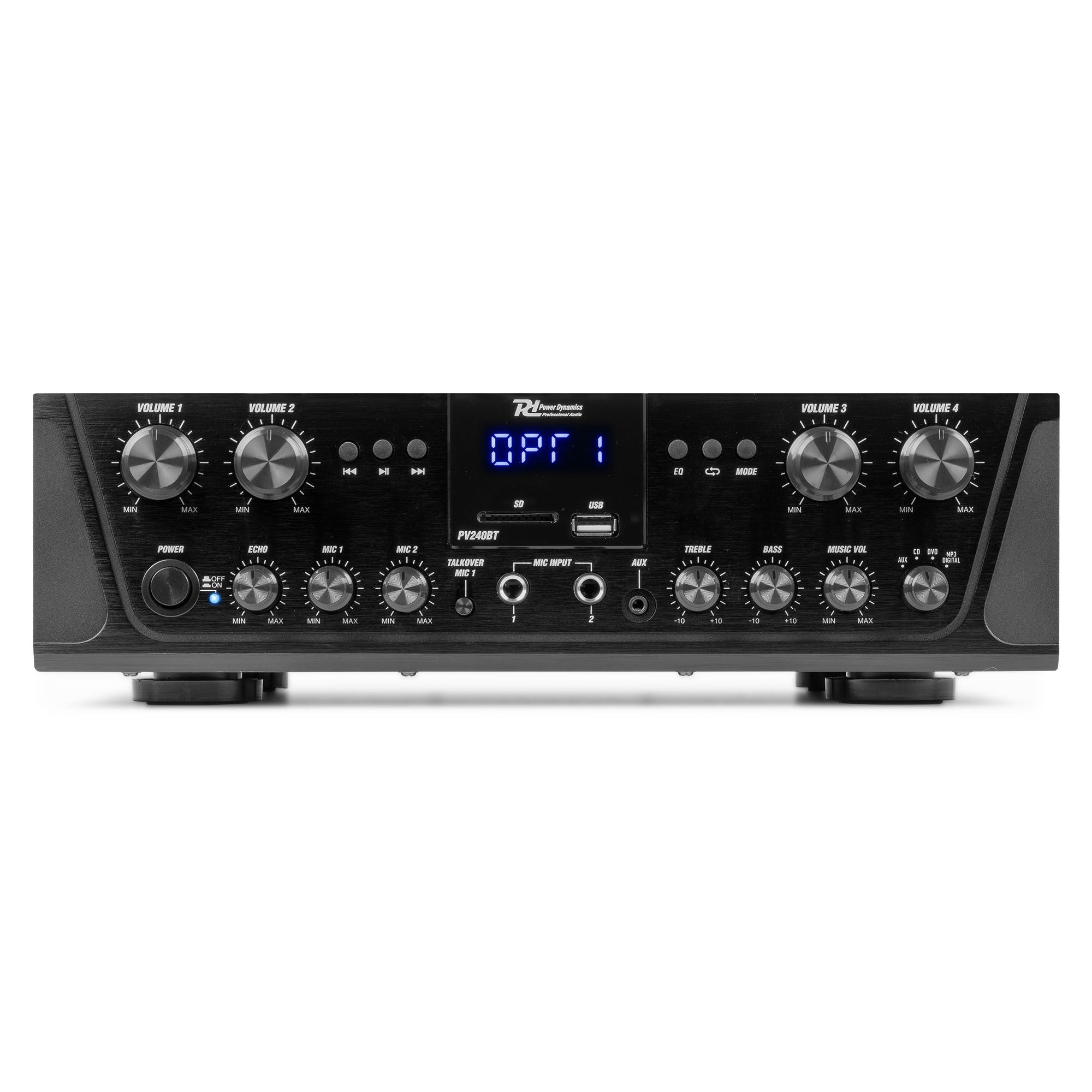 Power Dynamics PV240BT - Amplificador de audio de 4 zonas 400W - Tempo Shop