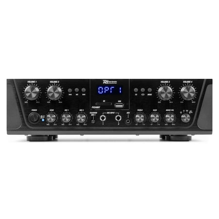 Power Dynamics PV240BT - Amplificador de audio de 4 zonas 400W - Tempo Shop