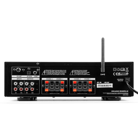 Power Dynamics PV240BT - Amplificador de audio de 4 zonas 400W - Tempo Shop