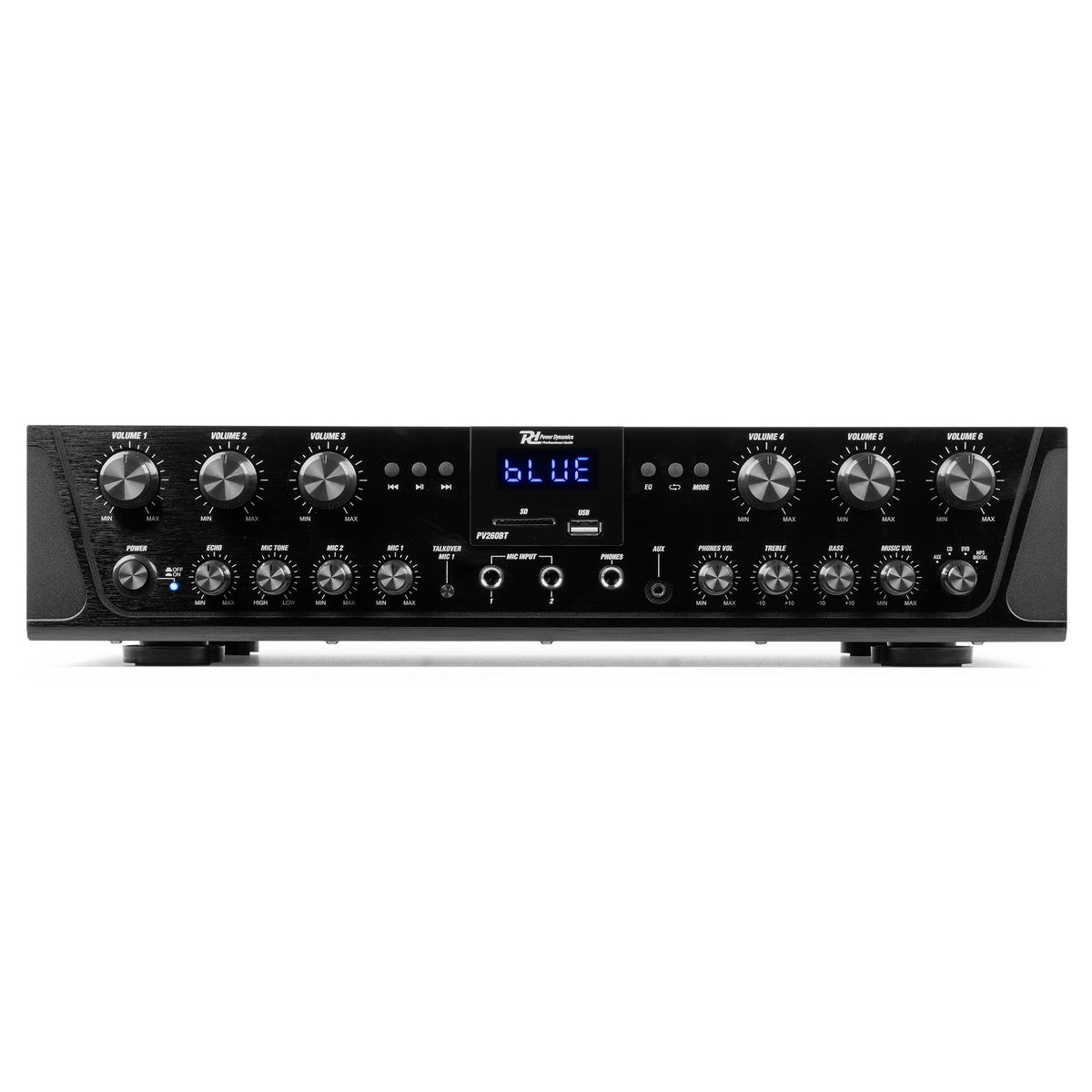Power Dynamics PV260BT - Amplificador de audio de 6 zonas 600W - Tempo Shop