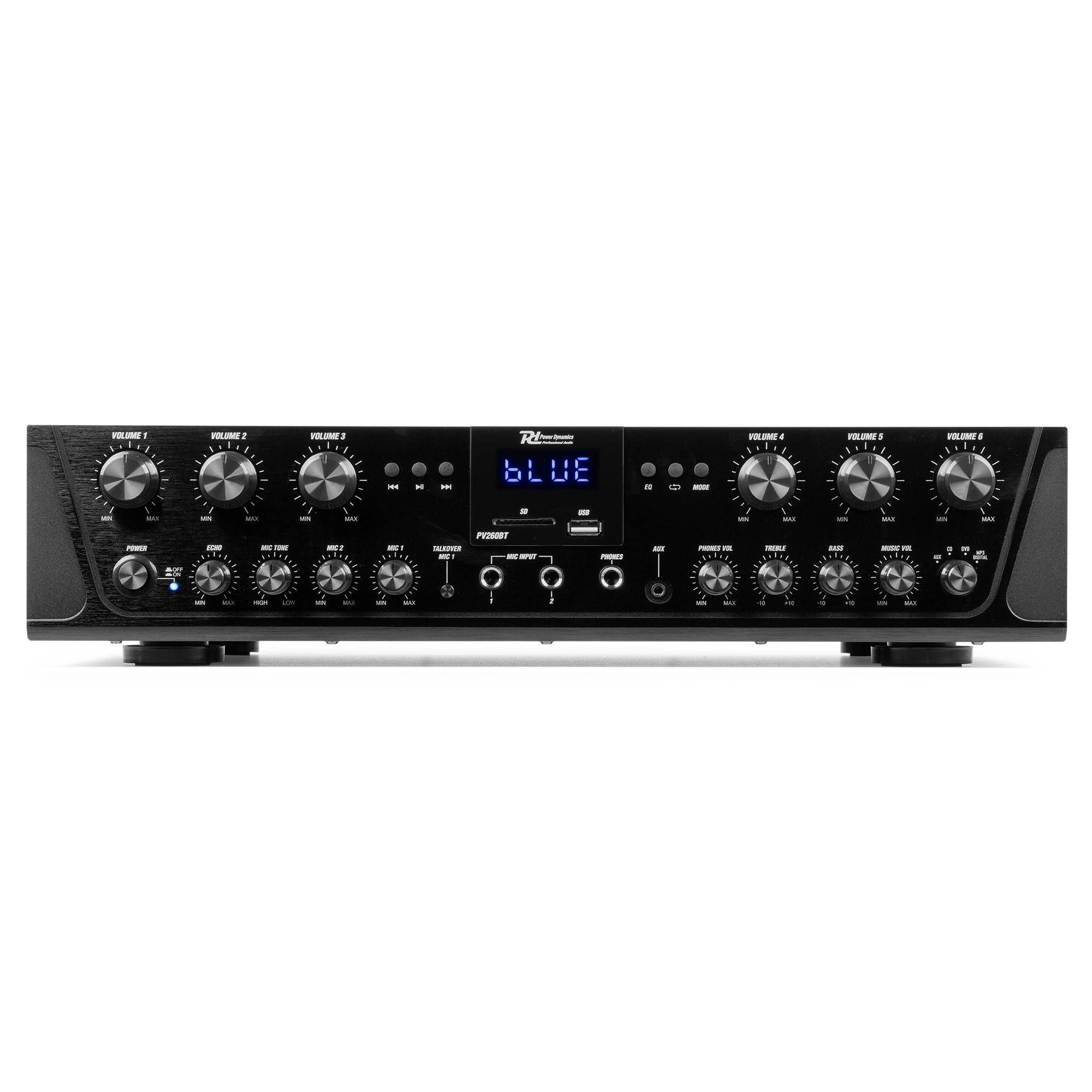 Power Dynamics PV260BT - Amplificador de audio de 6 zonas 600W - Tempo Shop