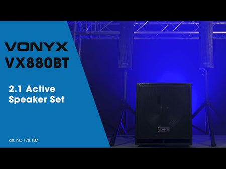 Vonyx VX880BT - Sistema de Sonido 2.1 Activo con Subwoofer de 15" y Bluetooth