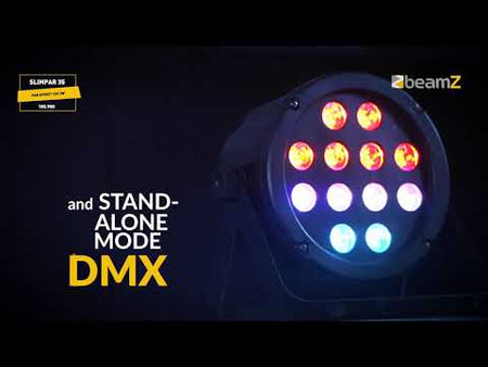 beamZ SlimPAR 35 - Foco PAR LED plano 12x3W RGB con DMX 3/4/7 canales y funcionamiento silencioso