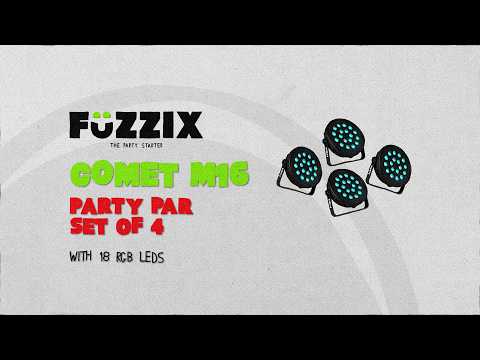 Fuzzix Comet M16 Party Set - Conjunto de 4 Focos Par LED RGB