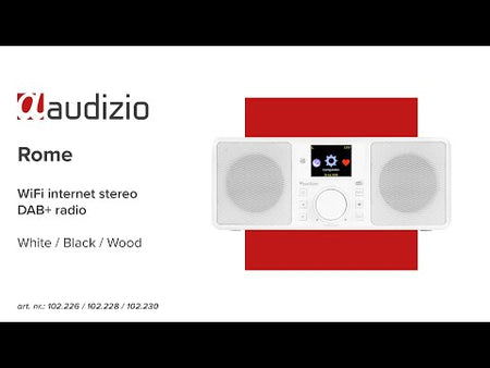 Audizio Rome - Radio Estéreo con Internet WIFI, DAB+ y Bluetooth en Acabado Blanco