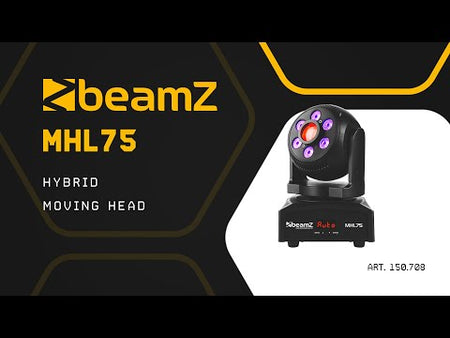 beamZ MHL75 - Cabeza móvil híbrida Spot y Wash con control DMX de 16 canales