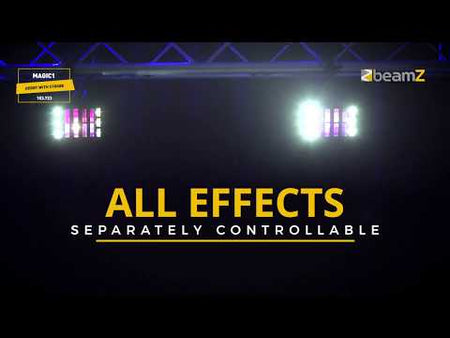 beamZ Magic1 Derby - Efecto 2-en-1 con Derby y Estrobo, Control DMX 7 canales
