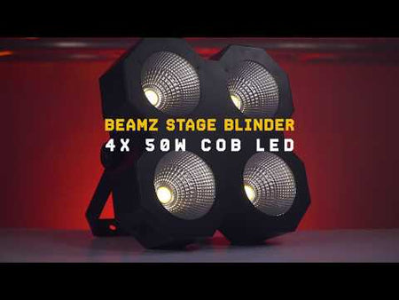 beamZ SB400 Stage Blinder - Blinder 2 en 1 (Blinder + Estrobo) con 4×50 W COB blanco cálido y control DMX