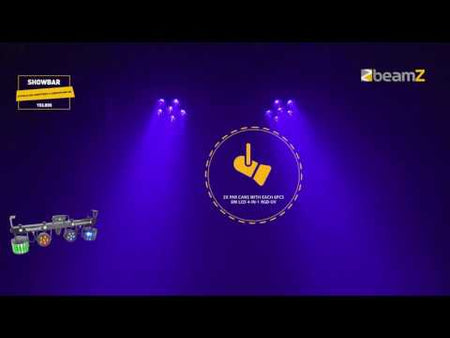 beamZ SHOWBAR Kit - Barra T con 6 efectos, DMX, láser rojo/verde y mando a distancia