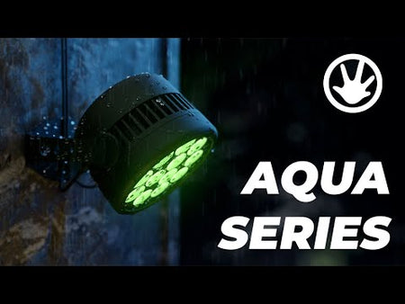 Triton Blue Aqua 120 IP65 - PAR LED 12 × 10 W RGBWA+UV (6 en 1) con óptica 25°, RDM y conectores IP65 REAN/Neutrik