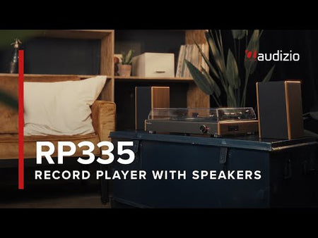 Audizio RP335BB - Tocadiscos Vintage con Altavoces y Bluetooth en Acabado Bambú