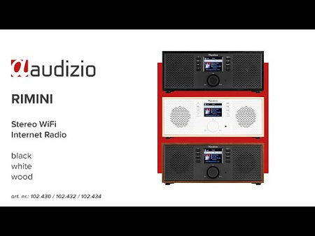 Audizio Rimini - Radio Estéreo con WiFi, Internet y Bluetooth Negra
