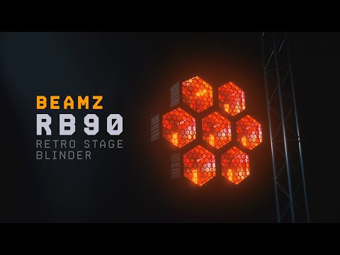 beamZ RB90 Deco Retro - Cegadora vintage 3×30 W ámbar con anillo RGB, DMX 3-pin y PowerCON
