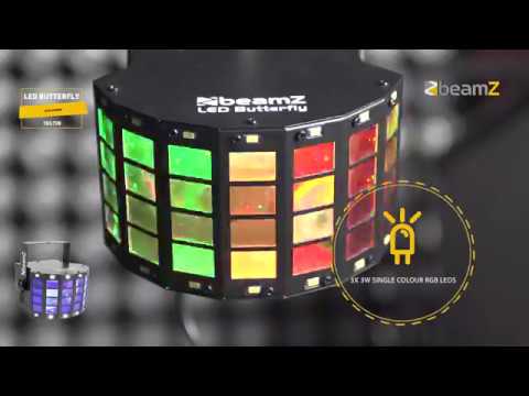beamZ Butterfly LED - Efecto 2-en-1 con 3x3W LEDs RGB y 14x estroboscópicos SMD