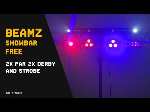 beamZ SHOWBAR FREE - Kit de Efectos LED Derby y Focos PAR con Estrobo y Control DMX