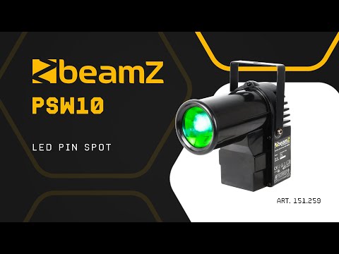 beamZ PS10W - Pin spot LED RGBW 10W con DMX y haz estrecho para bolas de espejo