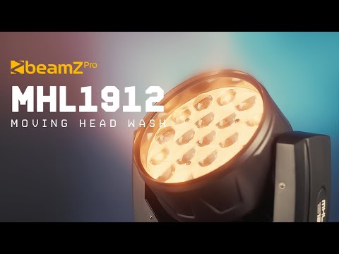 beamZ MHL1912 - Cabeza móvil LED wash con 19×12W RGBW, zoom motorizado y DMX