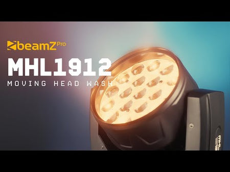 beamZ MHL1912 - Cabeza móvil LED wash con 19×12W RGBW, zoom motorizado y DMX
