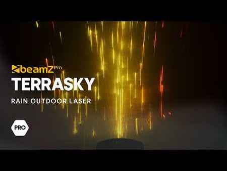 beamZ Pro TerraSky Rain - Láser para exteriores con efecto de lluvia RGB IP65