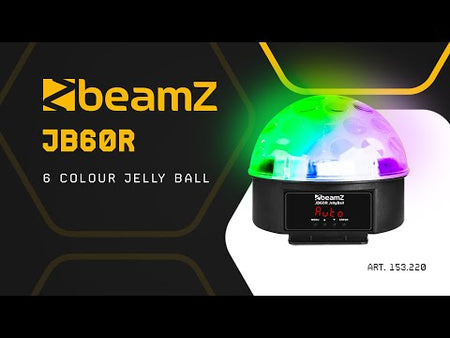 beamZ JB60R Jelly Ball - Efecto bola LED 6x1W RGBYWP con DMX 5 canales, IR y funcionamiento Plug & Play