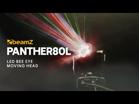 beamZ Panther80L - Cabeza móvil LED Bee Eye 6×12 W RGBW con disco de lentes y DMX