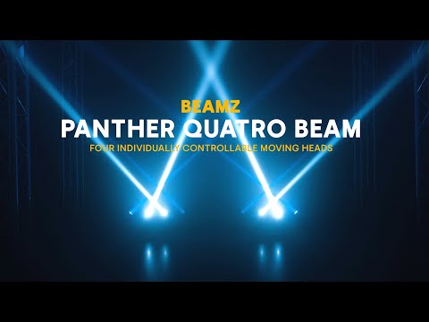 beamZ Panther Quatro Beam Bar - Barra de Iluminación LED con 4 Cabezas Móviles y Control DMX