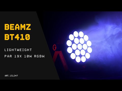 beamZ BT410 - PAR RGBW 19×10 W con control por píxel (ABS ligero, 2700–8000 K)