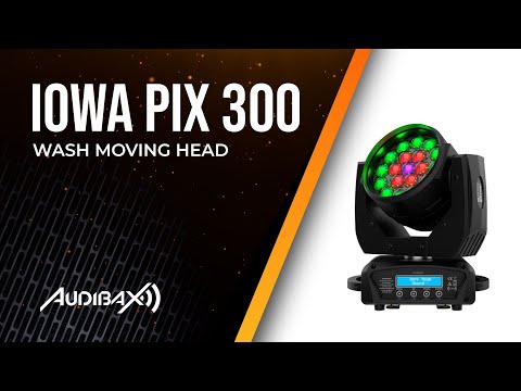 Audibax Iowa Pix 300 - Cabeza móvil wash 19 x 15 W RGBW con zoom motorizado 7–55°