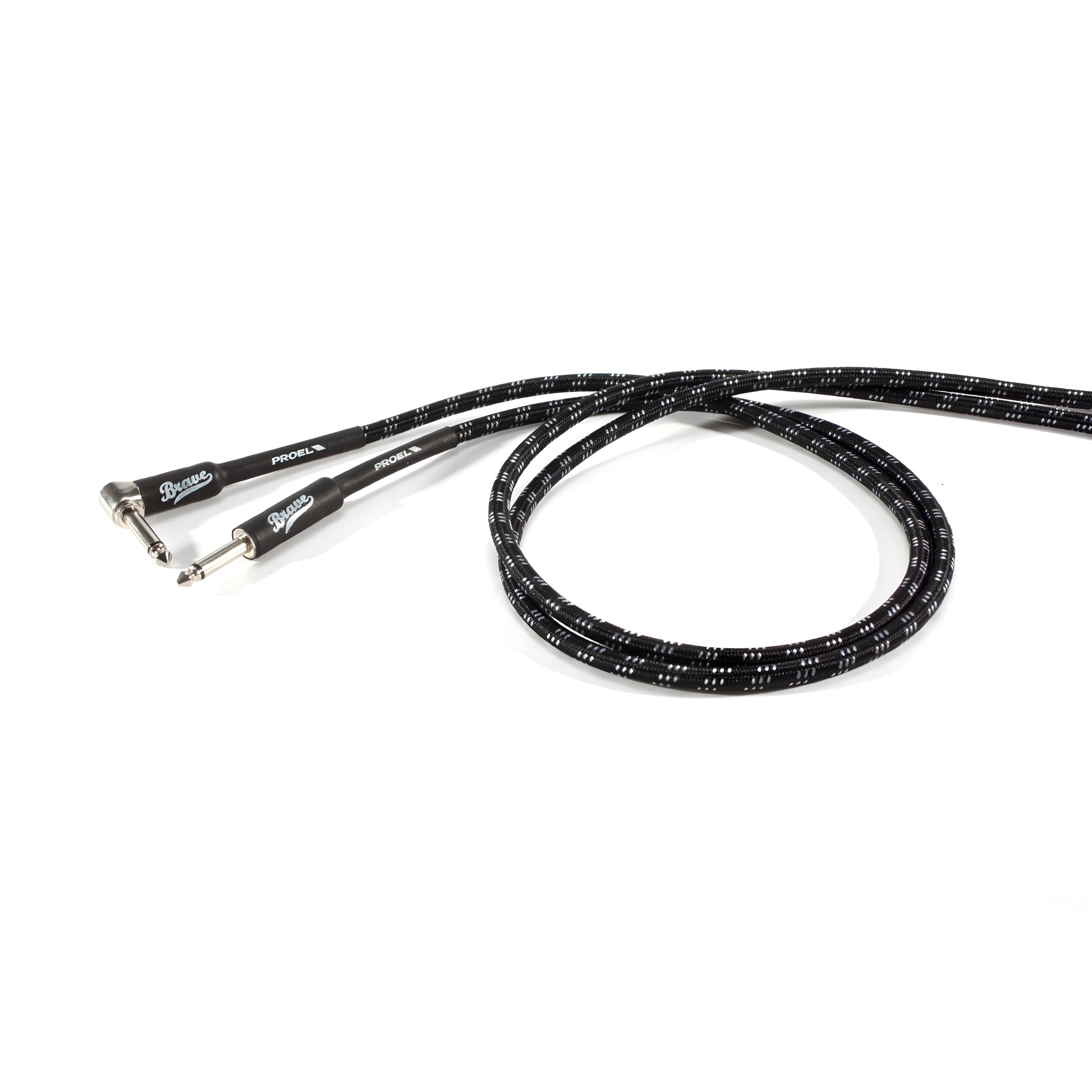 PROEL BRV120LU3BW - Cable de instrumento jack - jack acodado negro/blanco 3m - Tempo Shop