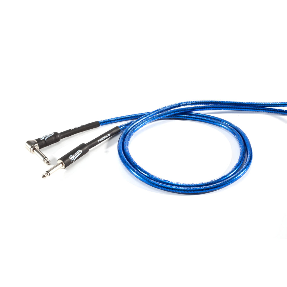 PROEL BRV120LU3TB - Cable de instrumento jack - jack acodado azul 3m - Tempo Shop