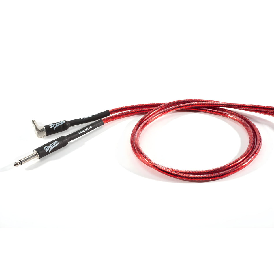 PROEL BRV120LU3TR - Cable de instrumento jack - jack acodado rojo 3m - Tempo Shop